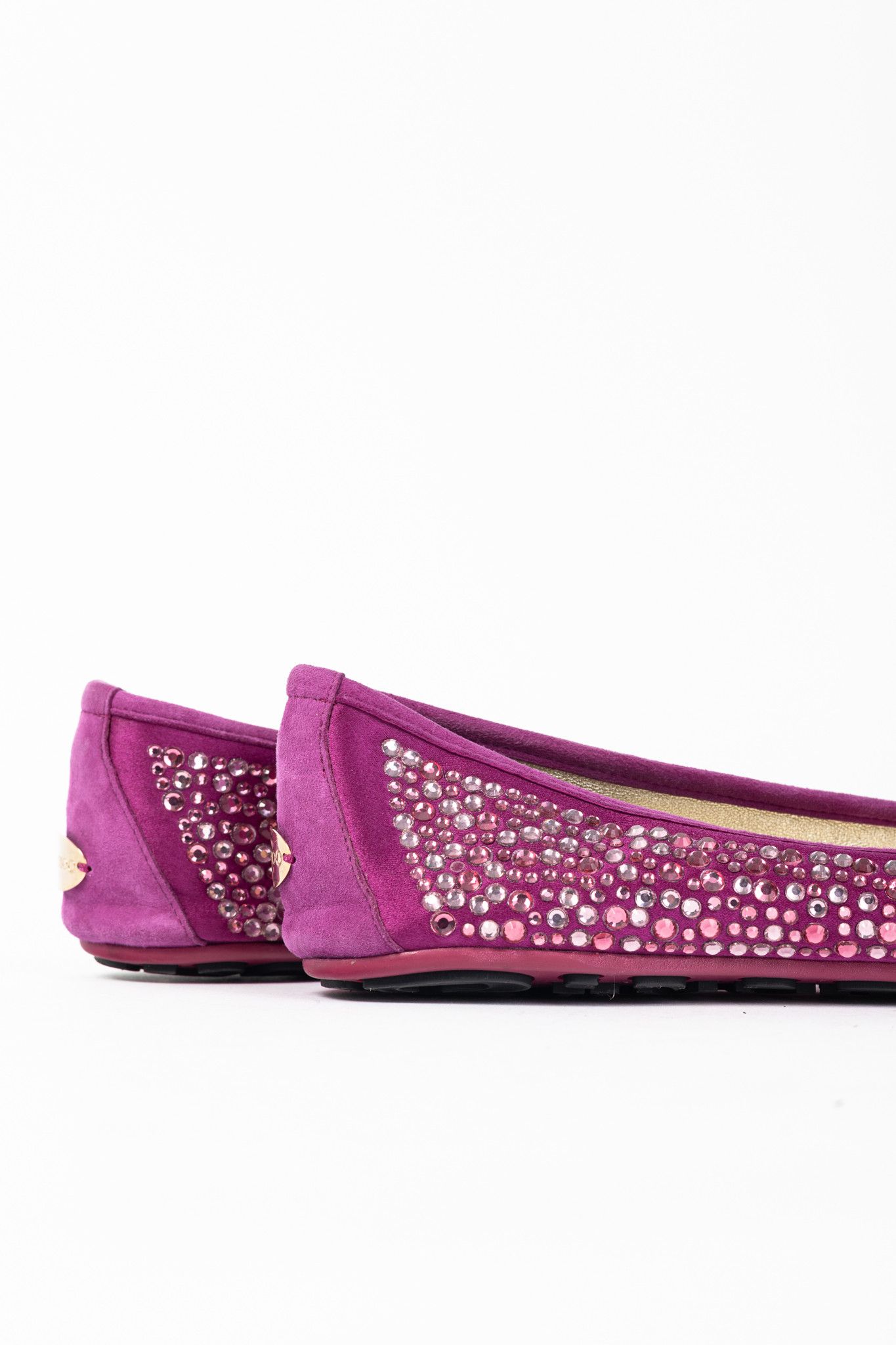 Jimmy Choo Jimmy Choo Weber Crystal-Embellished Satin Bow Ballet Flats Size US 8.5 / IT 38.5 - 8 Thumbnail
