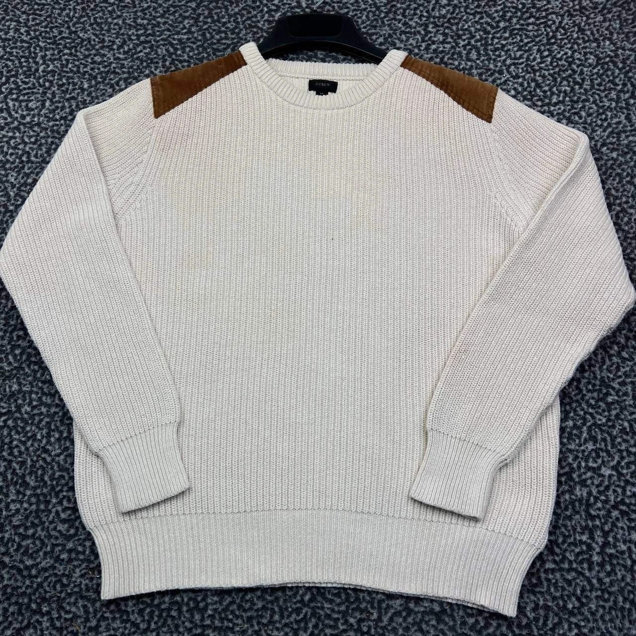 J.Crew J. Crew Fisherman Sweater Knit Suede Shoulder Patch Cotton M Size US M / EU 48-50 / 2 - 1 Thumbnail