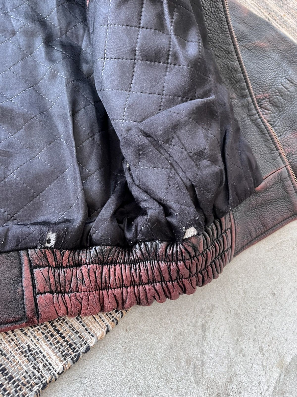 Genuine Leather Hype Vintage Coach Black Red Leather Bomber Jacket Y2K Sk8 Size US XL / EU 56 / 4 - 23 Thumbnail