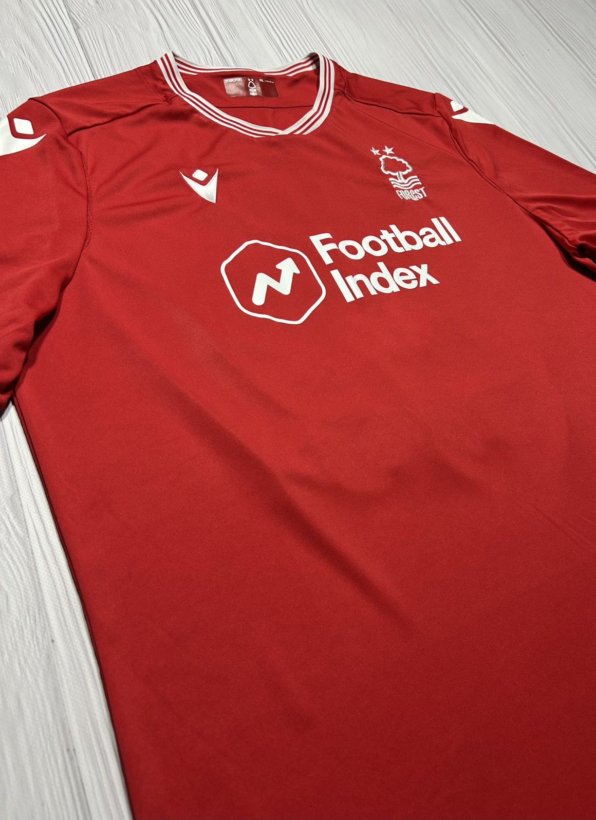 Macron 2020-21 Nottingham Forest #22 R Hodgkin Home Jersey Size 4XL Size US XXL / EU 58 / 5 - 6 Thumbnail