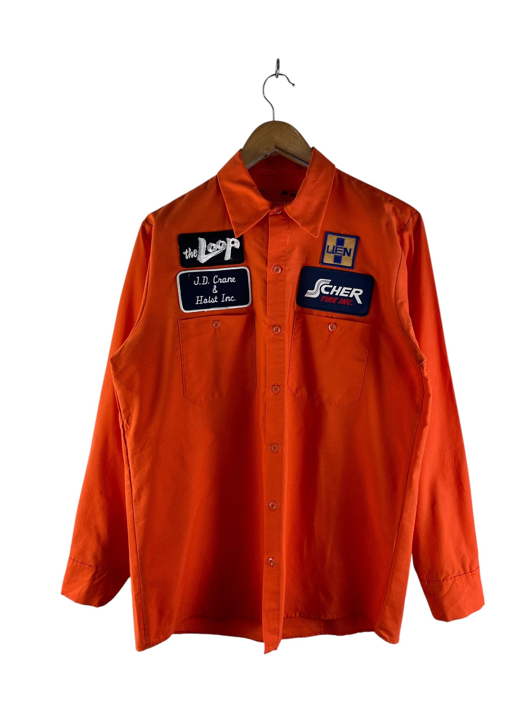 Red Kap Vintage Red Kap Multi Patch Work Shirt J.D Crane Hoist Inc Size US M / EU 48-50 / 2 - 2 Thumbnail