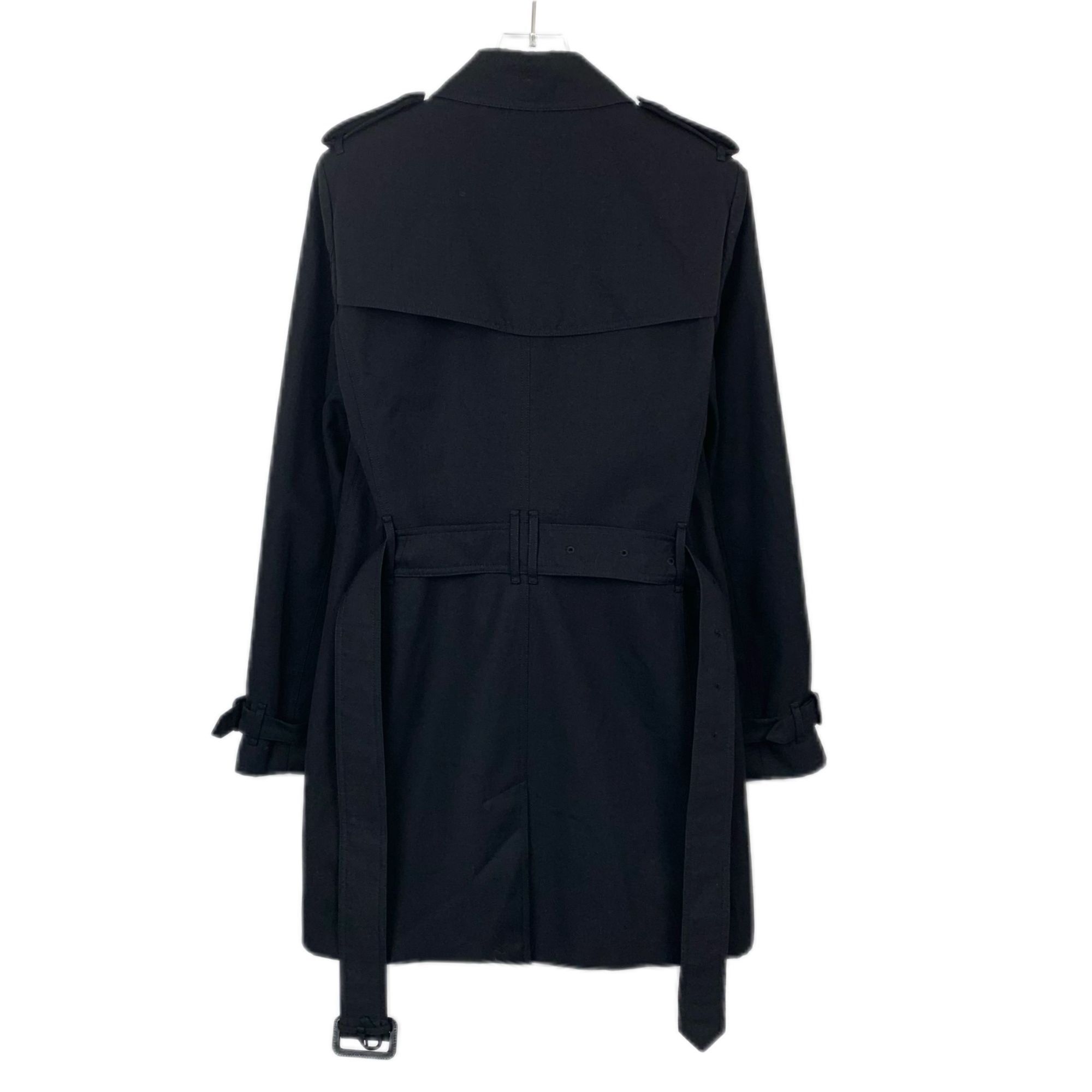 Burberry Burberry Black Cotton Double-Breasted Trench Coat (Size 40) Size M / US 6-8 / IT 42-44 - 7 Thumbnail