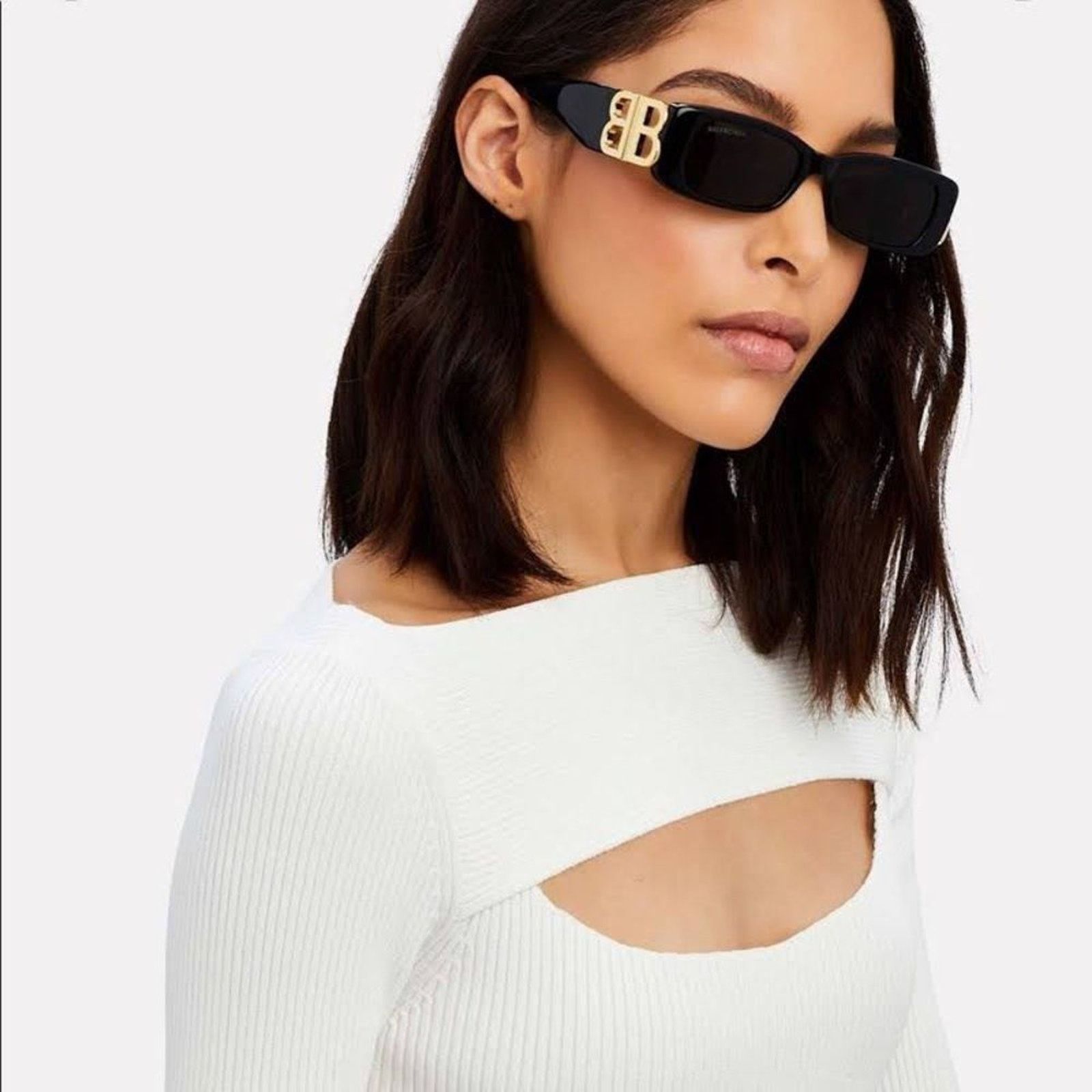 Balenciaga NEW Balenciaga BB0096S 008 Yellow Silver Women Sunglasses Size ONE SIZE - 10 Thumbnail