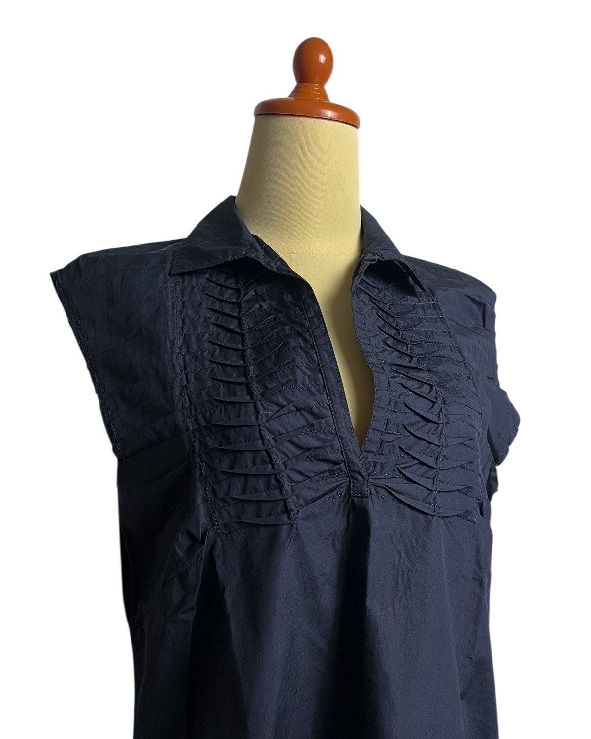 Jil Sander 2000s Pleated Sleeveless Blouse Size S / US 4 / IT 40 - 7 Thumbnail