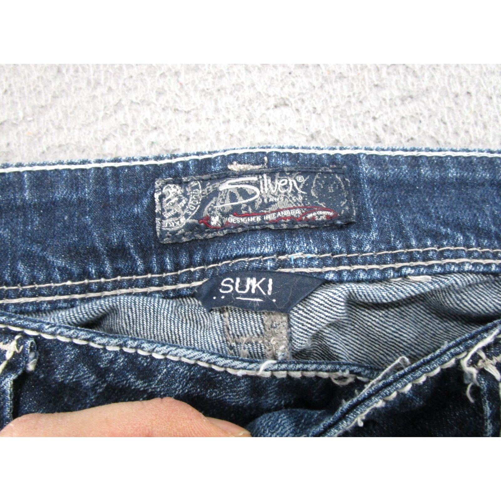 Silver Jeans Co. VINTAGE Sulver Jeans Co Suki Selvedge Denim Jeans Womens Tag Size 29x33 Boot READ Size 29" - 5 Thumbnail