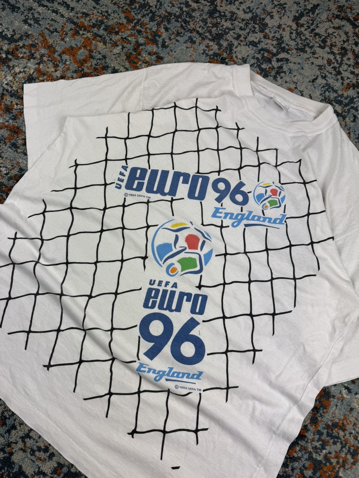 Vintage Vintage 1996 Uefa Euro england footbal soccer graphic tee Size US XL / EU 56 / 4 - 3 Thumbnail
