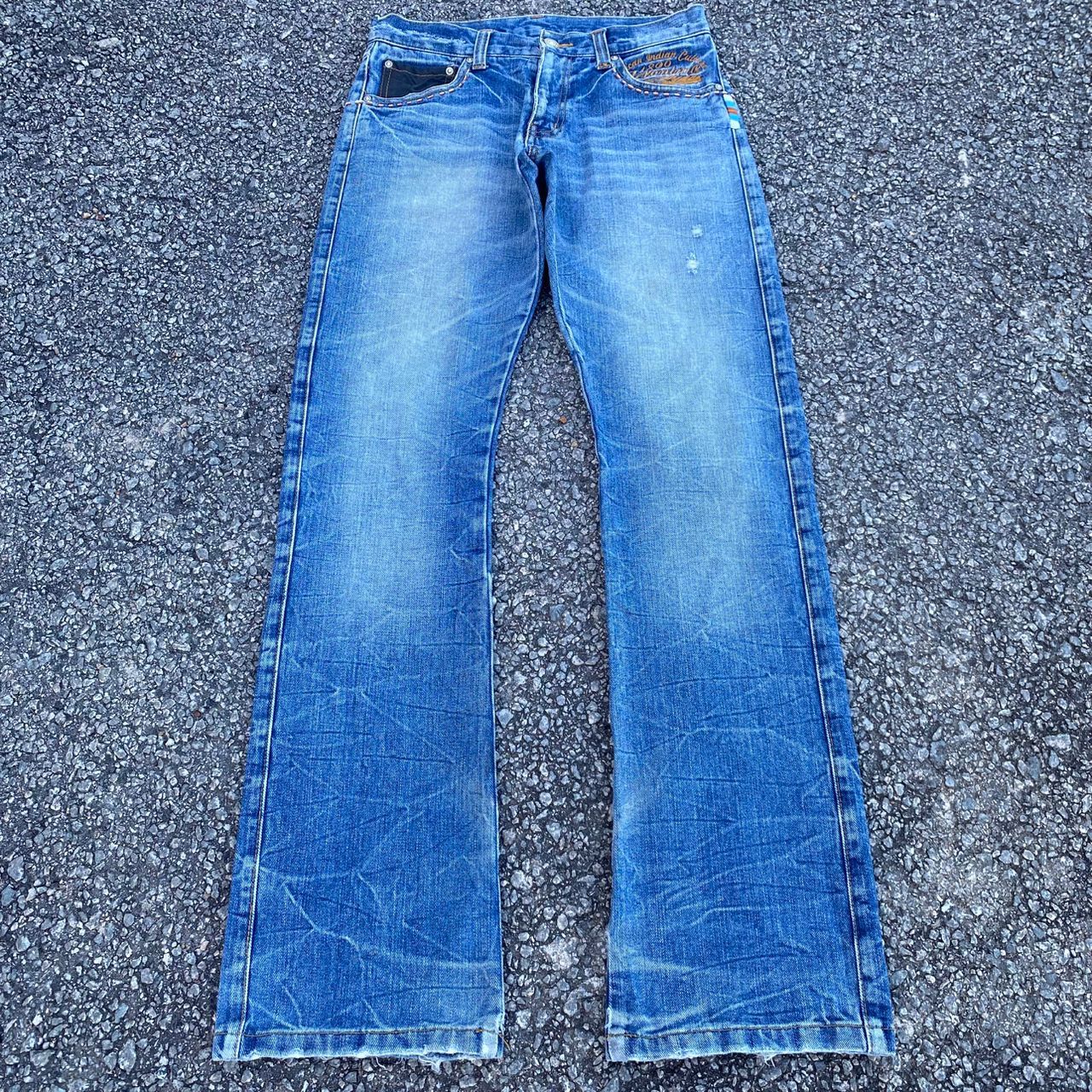 Japanese Brand Vintage Geronimo Indiana American Culture Flare Denim Size US 31 - 2 Thumbnail