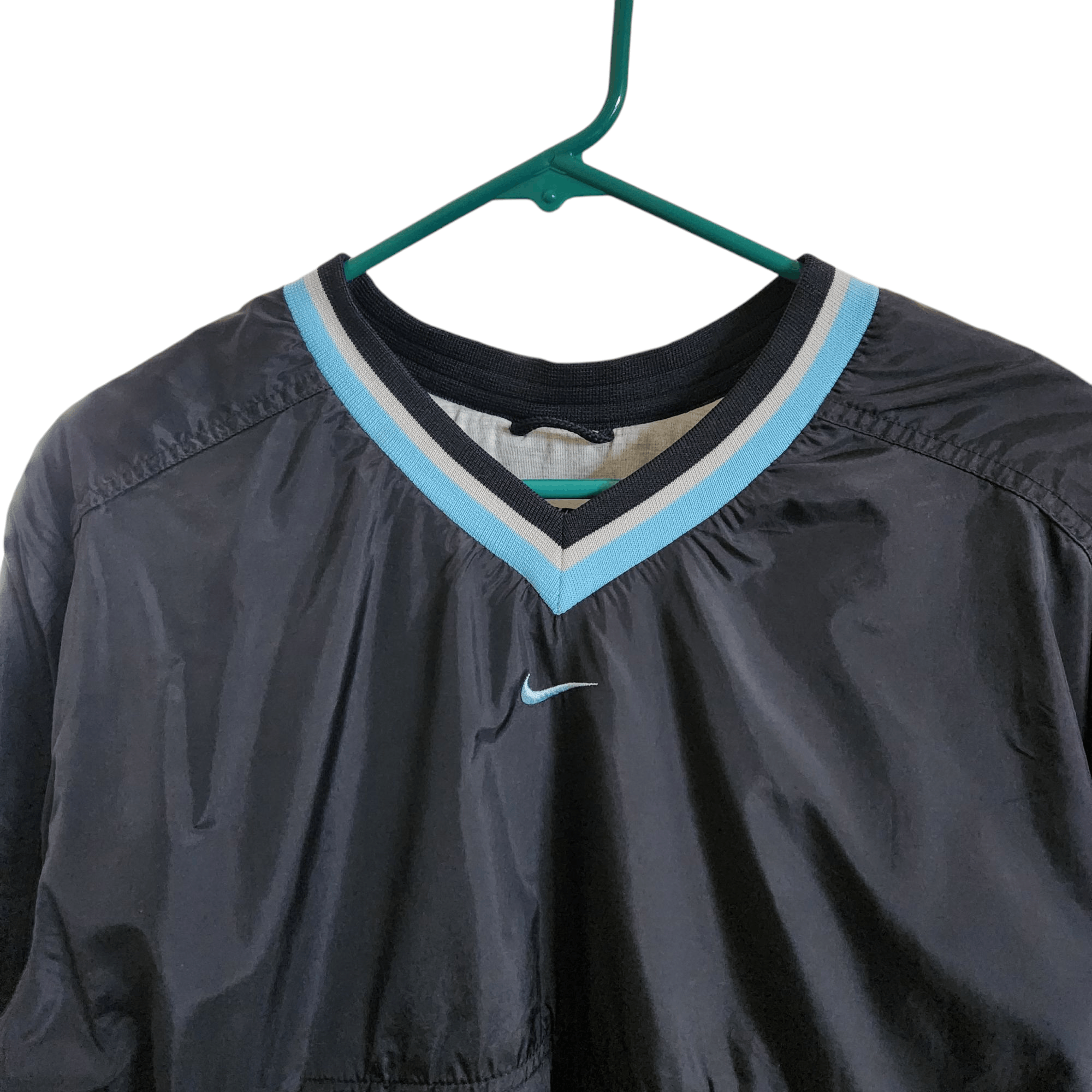 Nike NIKE Vintage Womens Vneck Track Pullover Sweatshirt Black Size S / US 4 / IT 40 - 4 Thumbnail