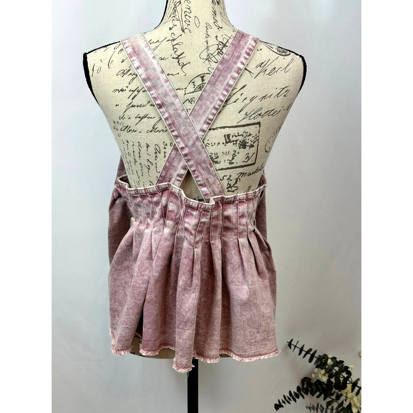 Free People Free People Marina Denim Babydoll Crop Top Purple XL Size XL / US 12-14 / IT 48-50 - 11 Thumbnail