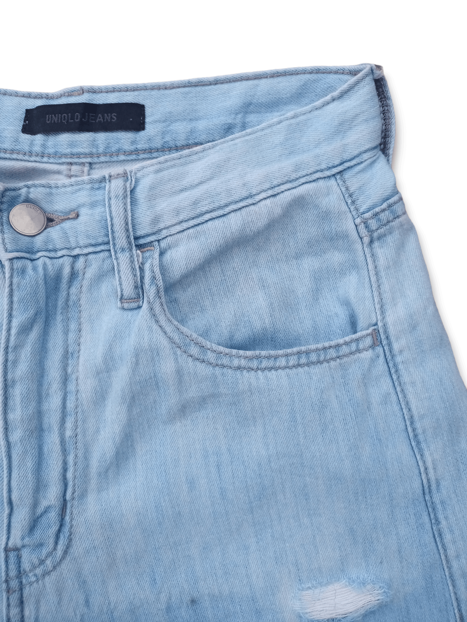 Japanese Brand × Uniqlo Vintage Japanese Uniqlo Wide Leg Baggy Flare Jeans 24x26 Size 24" / US 00 / IT 34 - 6 Thumbnail