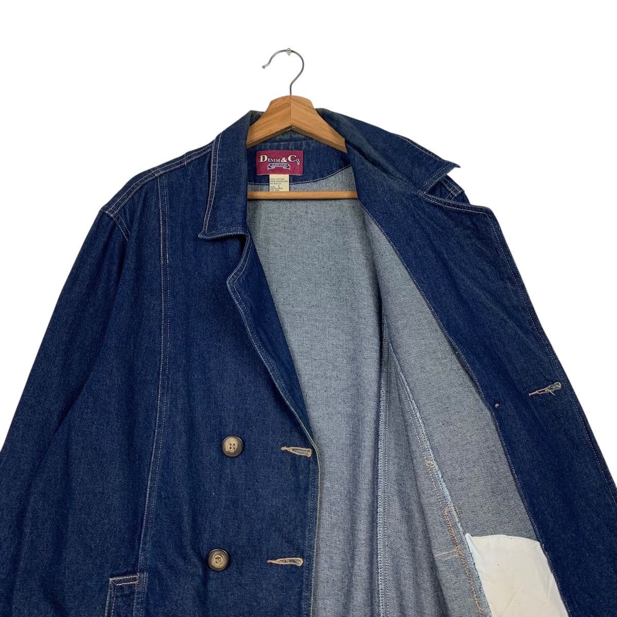 Denim & Co. DENIM & CO Jeans Wear Double Breasted Denim Jacket #2178-C96 Size US L / EU 52-54 / 3 - 10 Thumbnail