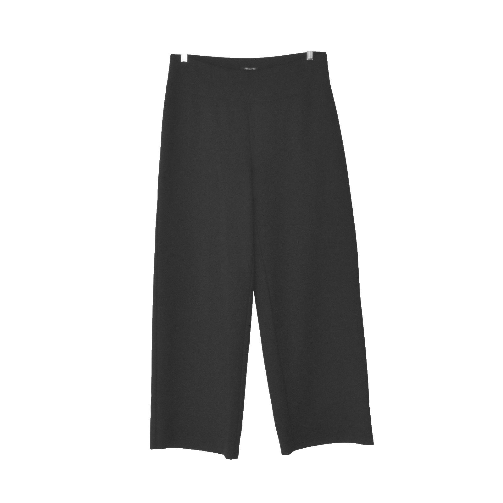 Eileen Fisher EILEEN FISHER Black Stretch Tencel Wide Leg Pants Size M Size 32" / US 10 / IT 46 - 1 Thumbnail
