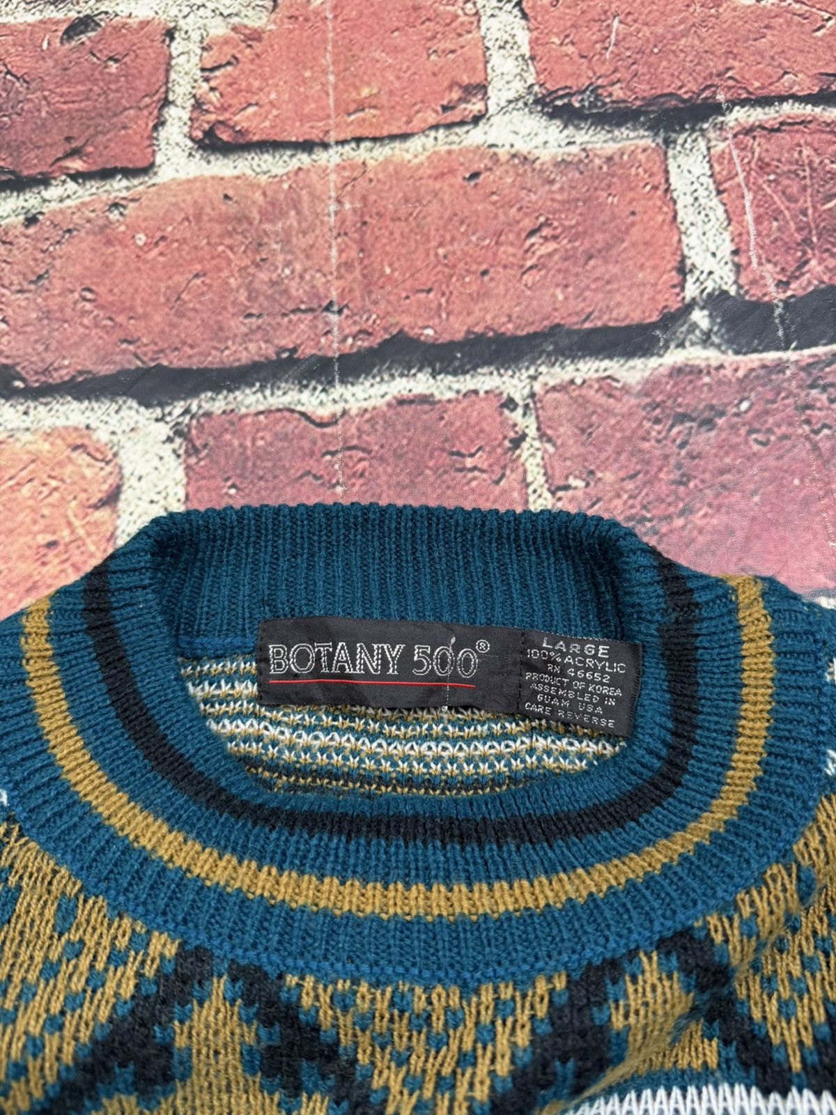 Botany 500 Vintage Botany 500 Pullover Sweater Knit Geometric 80s 90s Size US L / EU 52-54 / 3 - 7 Thumbnail