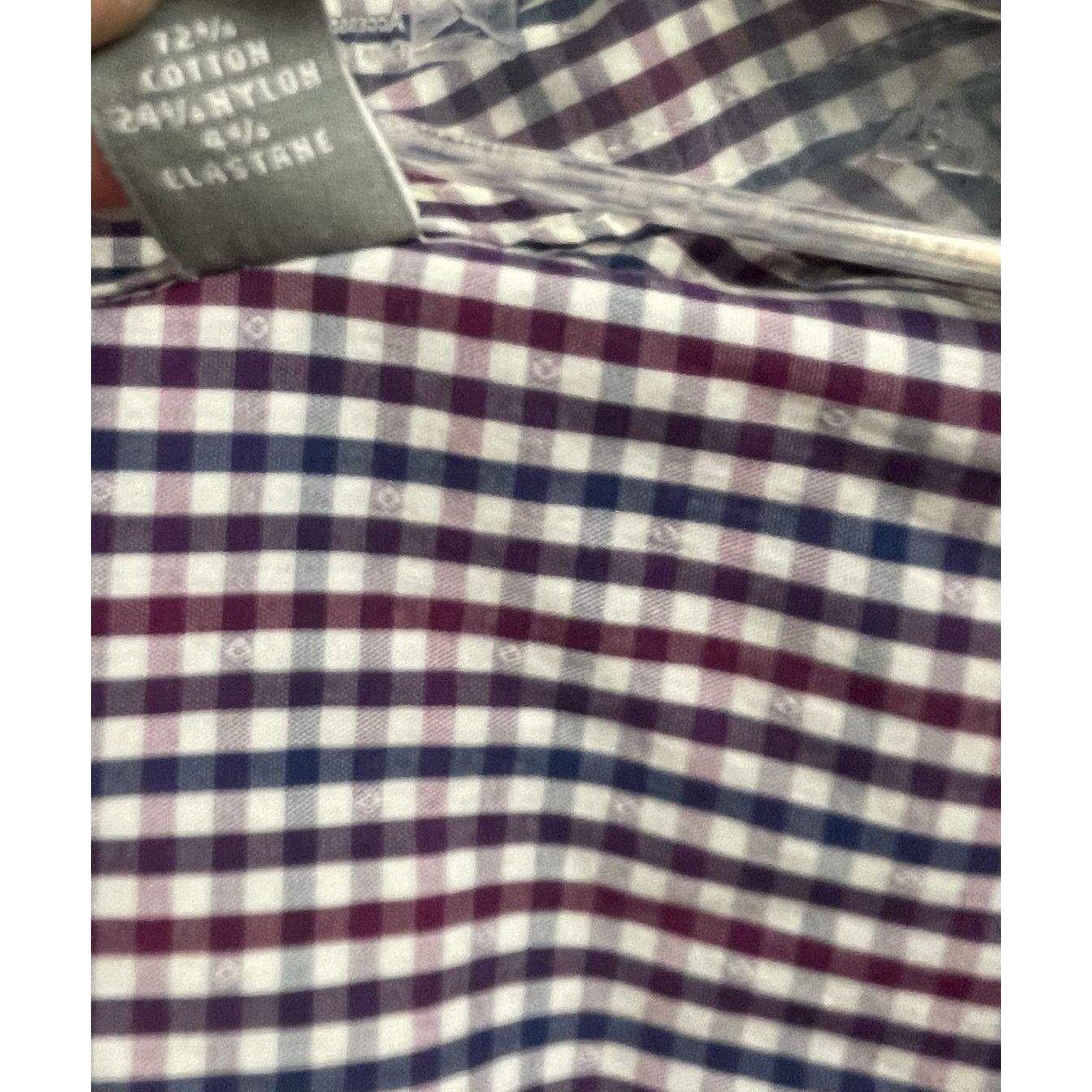 Michael Kors Michael Kors Slim Fit Travel Stretch Plaid Shirt Size 17 36 Size US L / EU 52-54 / 3 - 6 Thumbnail