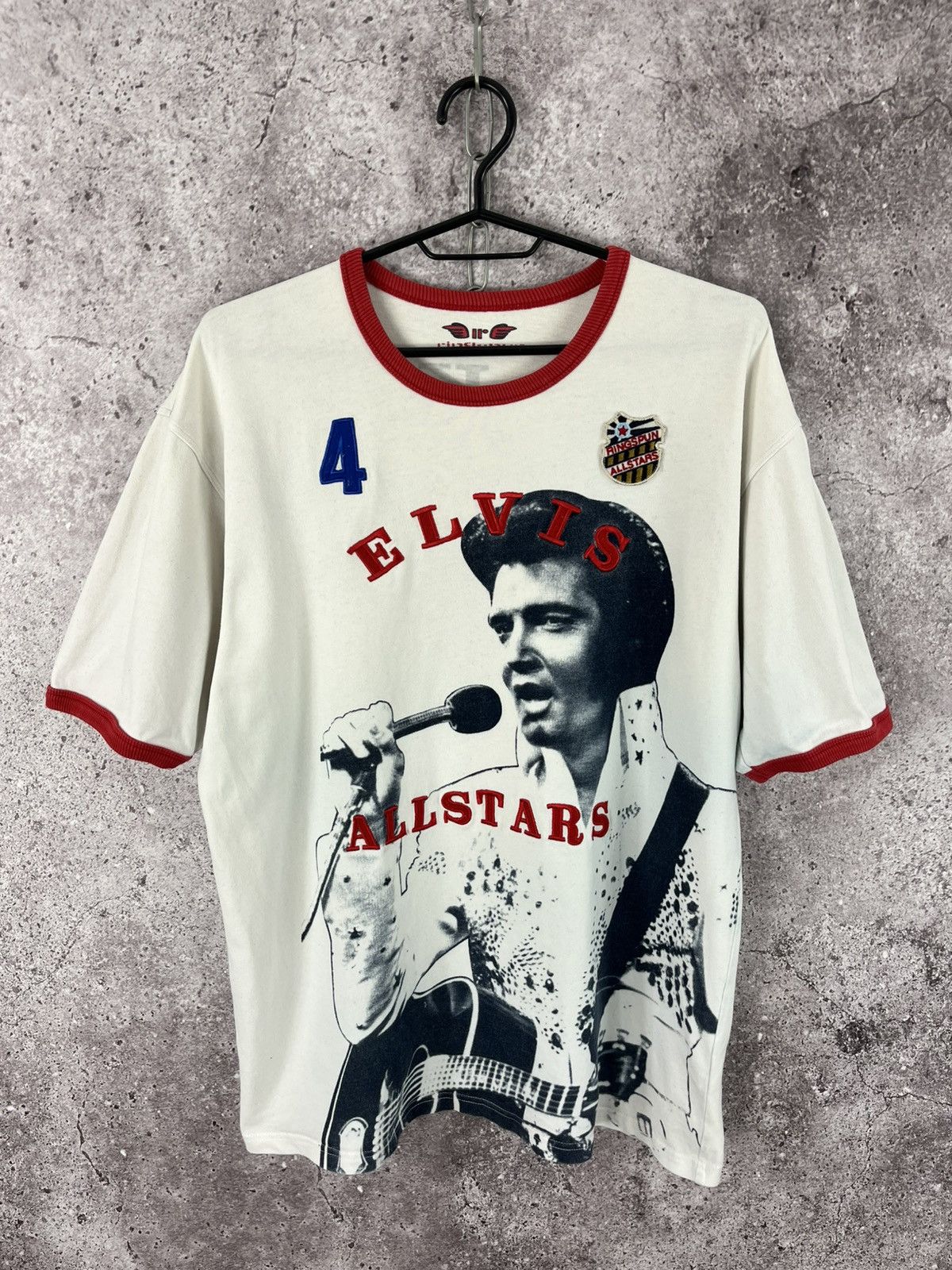 Band Tees × Ringspun × Vintage Ringspun Allstars Vintage Tee Elvis Presley The King Retro Size US L / EU 52-54 / 3 - 1 Thumbnail