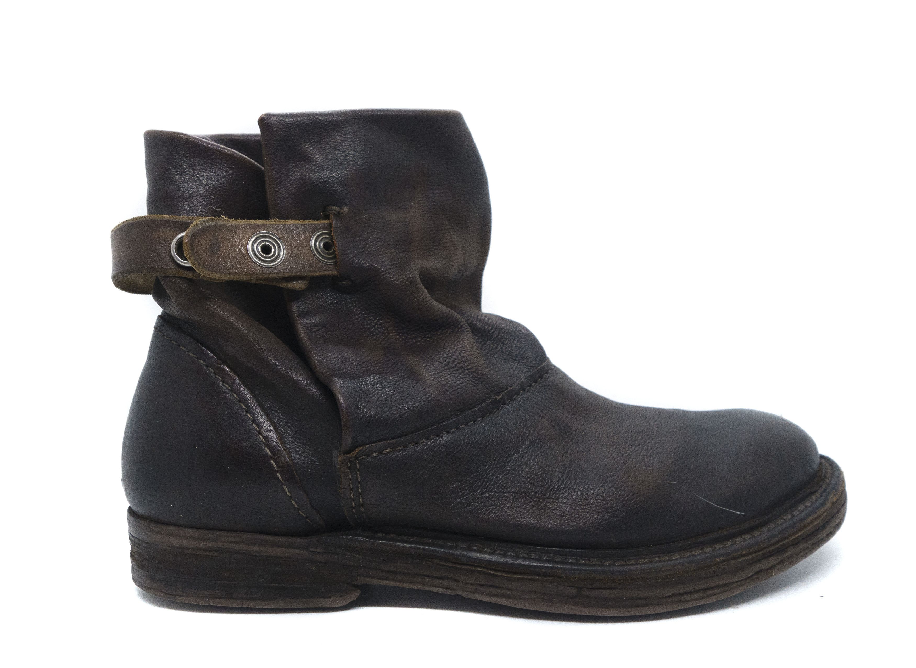 A.S.98 AS98 Biker Belted Leather Boots Size US 7 / IT 37 - 2 Thumbnail