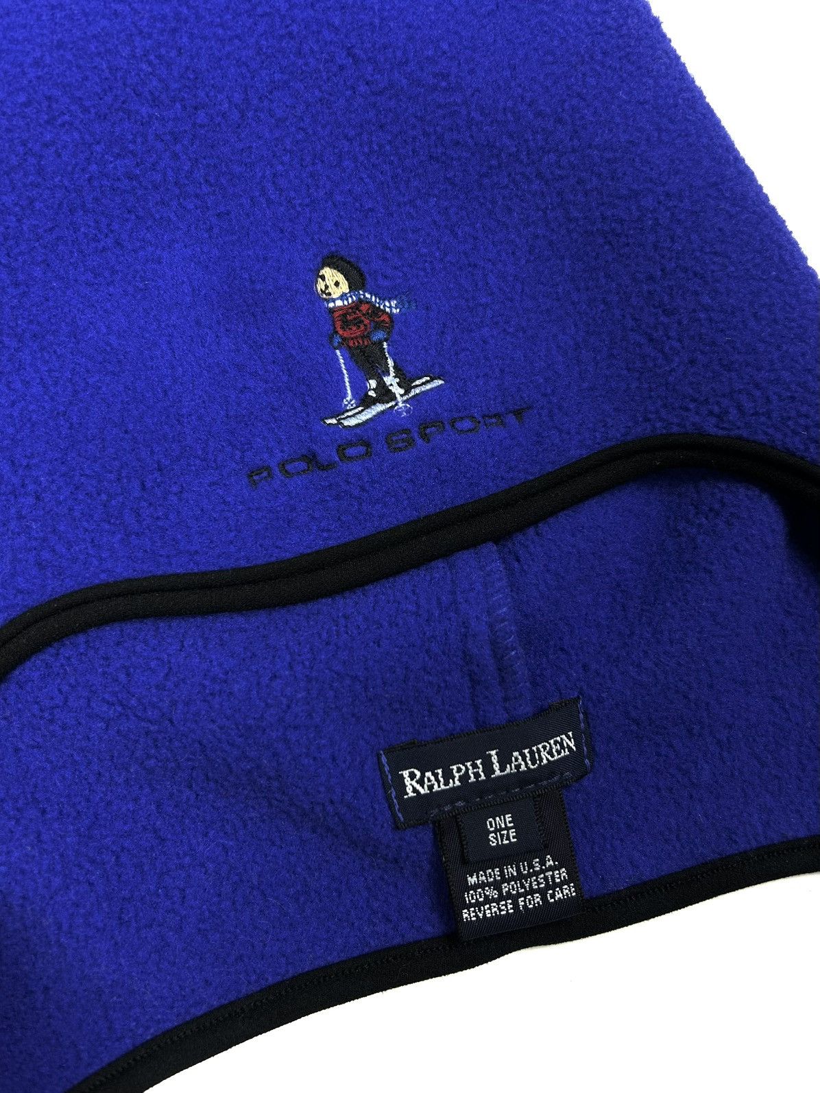 Ralph Lauren 90s Polo Bear Ralph Lauren Fleece Tassel Hat USA Vintage Size ONE SIZE - 9 Thumbnail