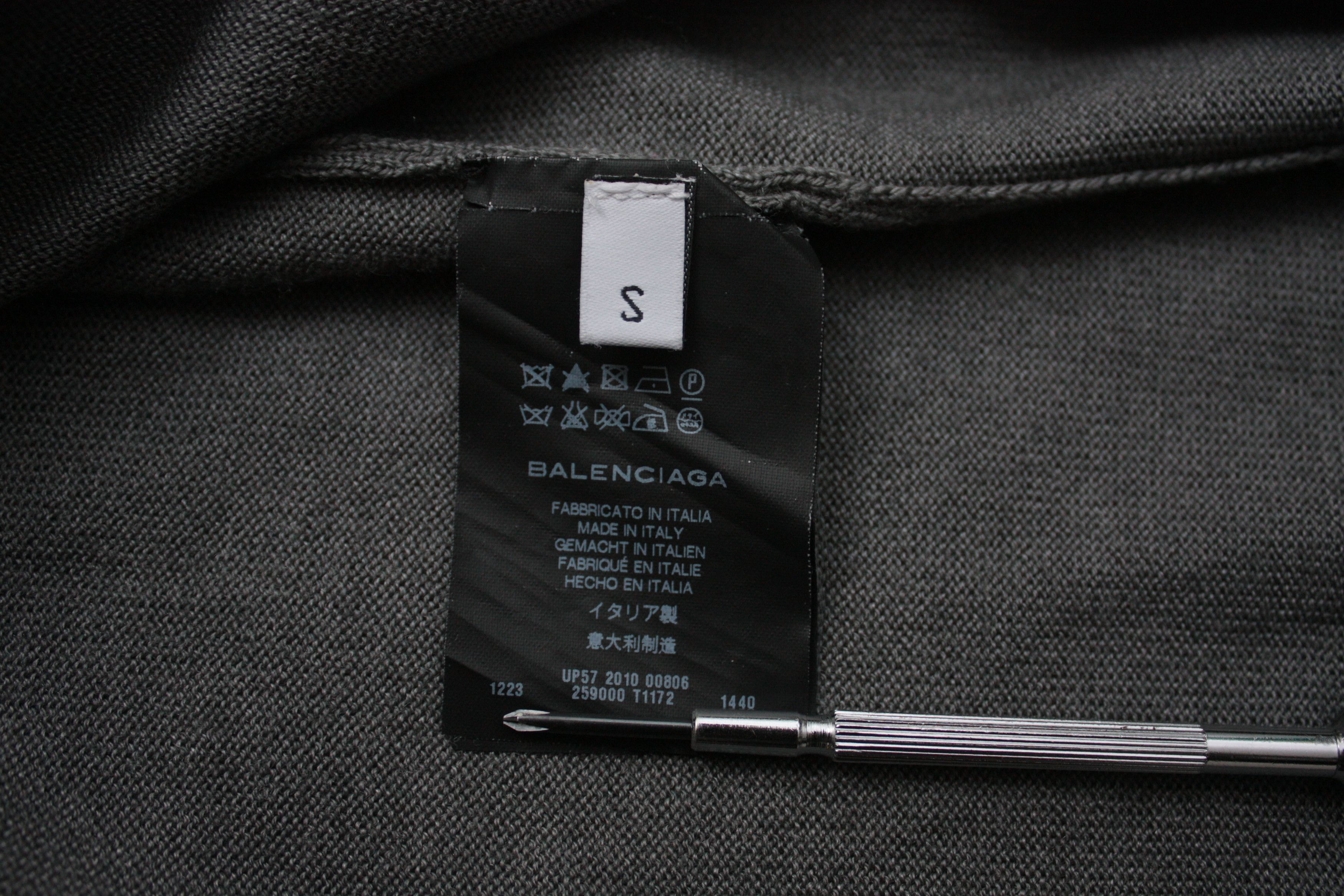 Balenciaga Balenciaga Paris Grey Wool Silk Blend Knitted Sweater Men's Size US S / EU 44-46 / 1 - 5 Thumbnail