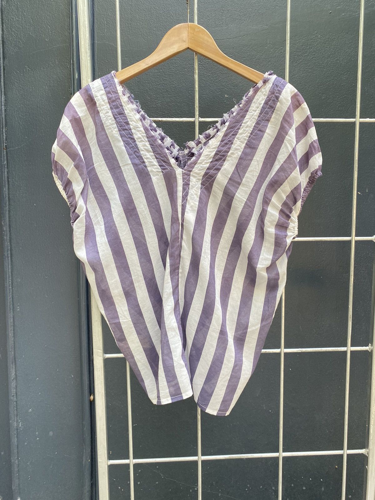 image of Zucca V-Neck Blouse in Purple, Women's (Size Large)