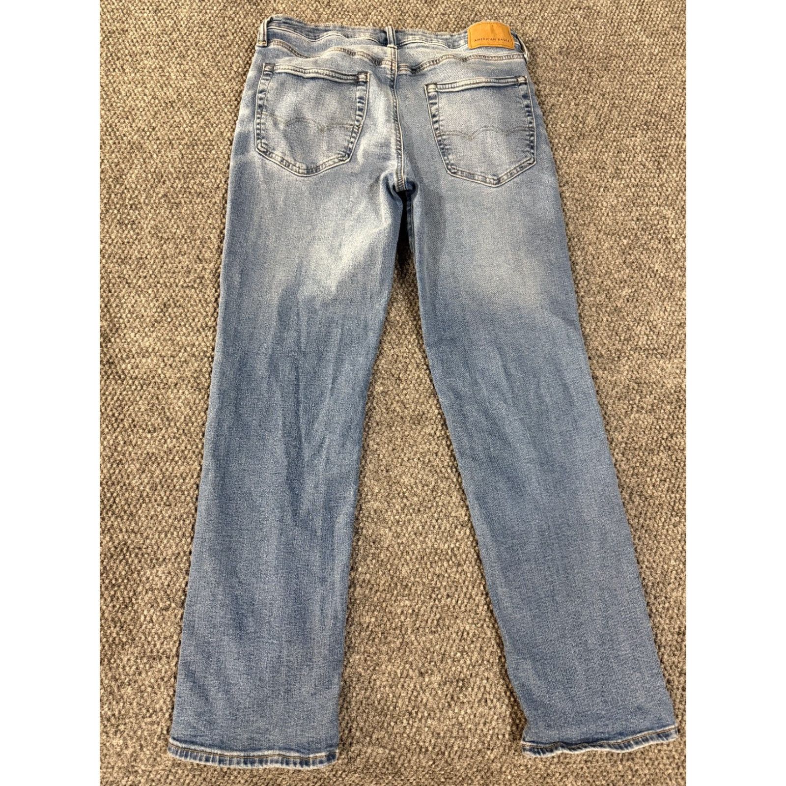 American Eagle Outfitters VINTAGE? No — American Eagle Jeans Men 30x30 Blue Straight Distressed Flex Denim Shirt? Size US 30 / EU 46 - 7 Thumbnail