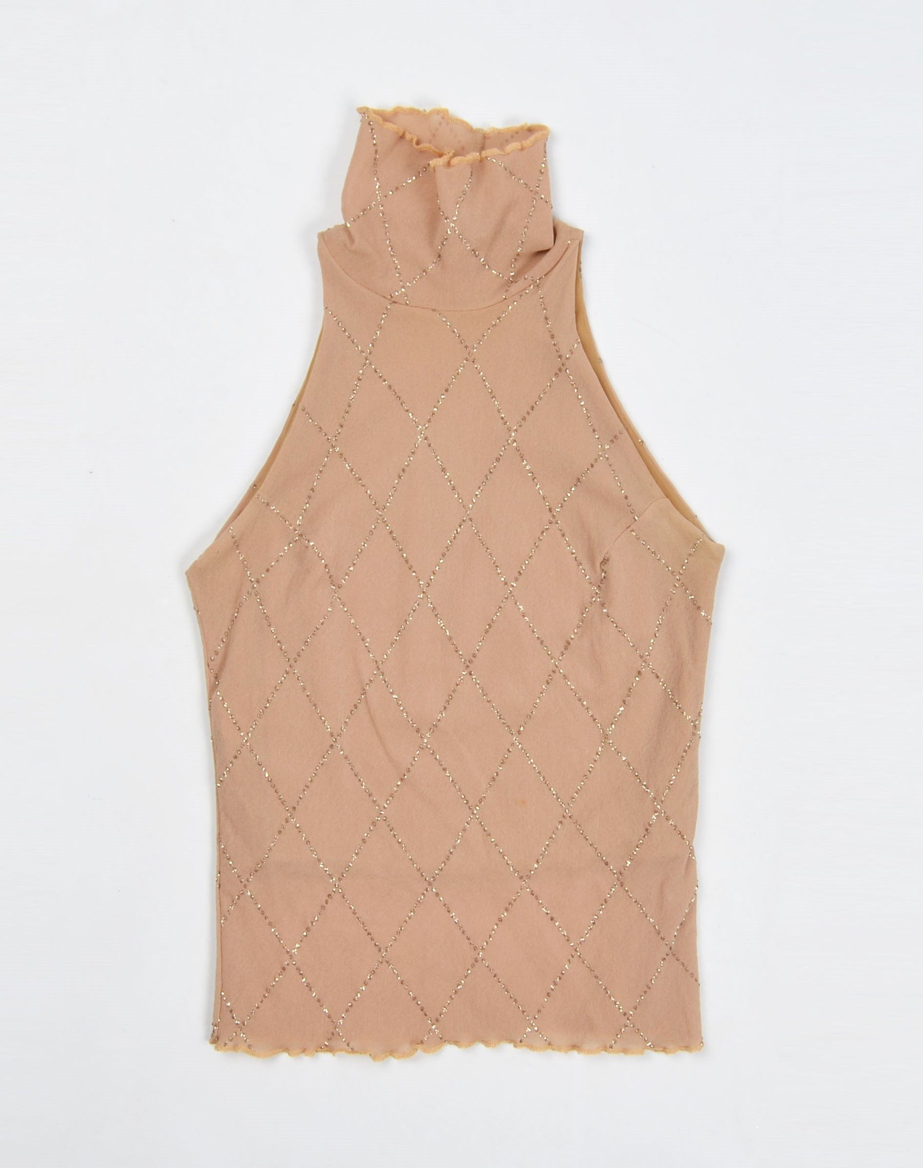 Vintage Celyn B Y2K Mesh Sparkle Turtleneck Coquette Top Size S / US 4 / IT 40 - 4 Thumbnail