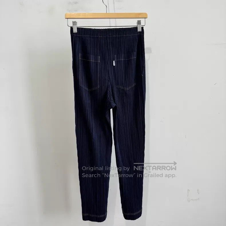 Issey Miyake Issey Miyake size:3 Blue Short-Sleeve Top Size 22" - 2 Thumbnail