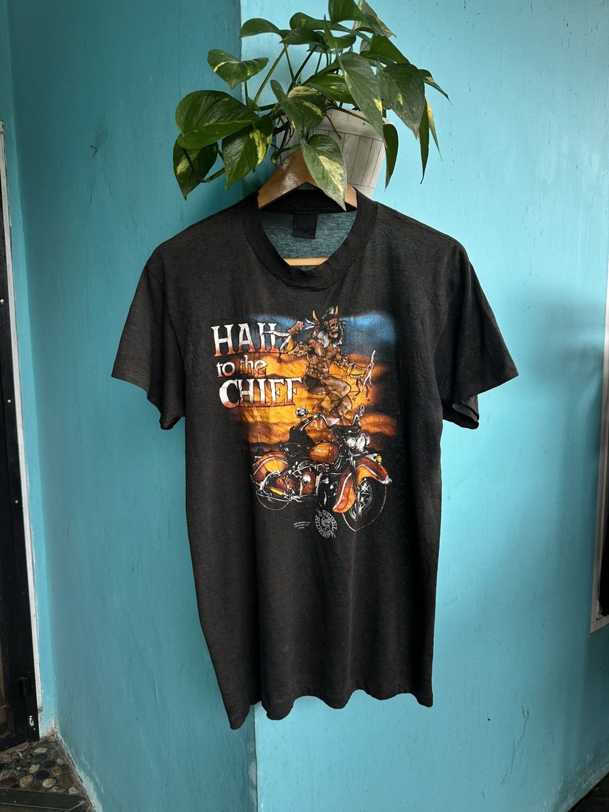 Band Tees × Vintage Vintage Distressed Hail To the Chief Rebel Rider Tee Size US M / EU 48-50 / 2 - 1 Thumbnail