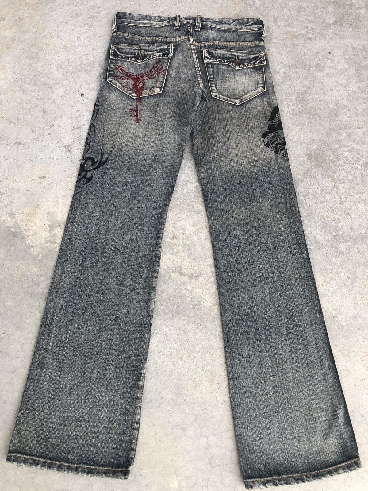 パンツ semantic design destroy flared denim Y2K If Six Was Nine × Japanese Brand × semanticdesign Japanese