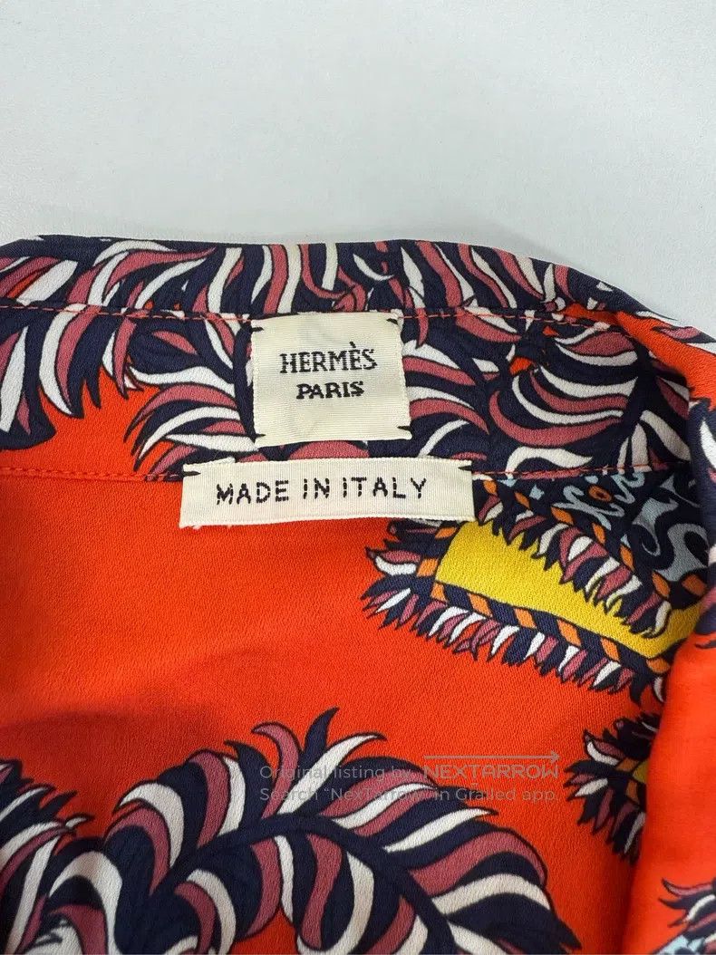 Hermes Hermes Silk patchwork cashmere shirt Size XS / US 0-2 / IT 36-38 - 3 Thumbnail