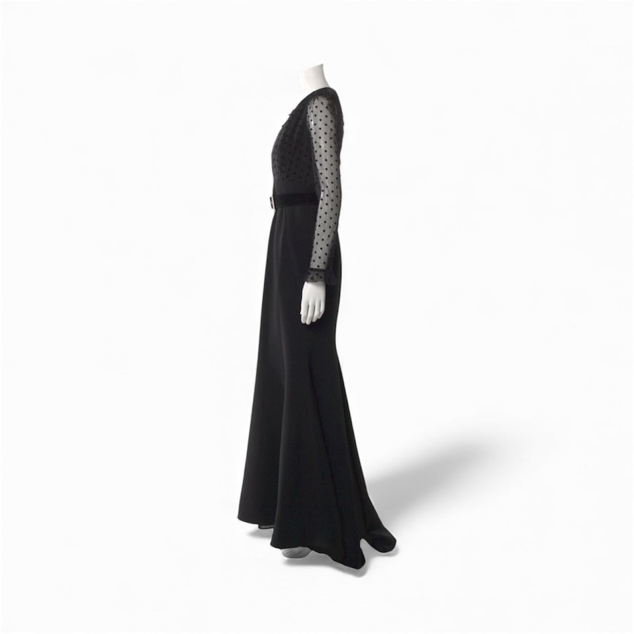 Other REBECCA VALLANCE Tiffany Belted Tulle Mermaid Gown Plunge Size XS / US 0-2 / IT 36-38 - 10 Thumbnail