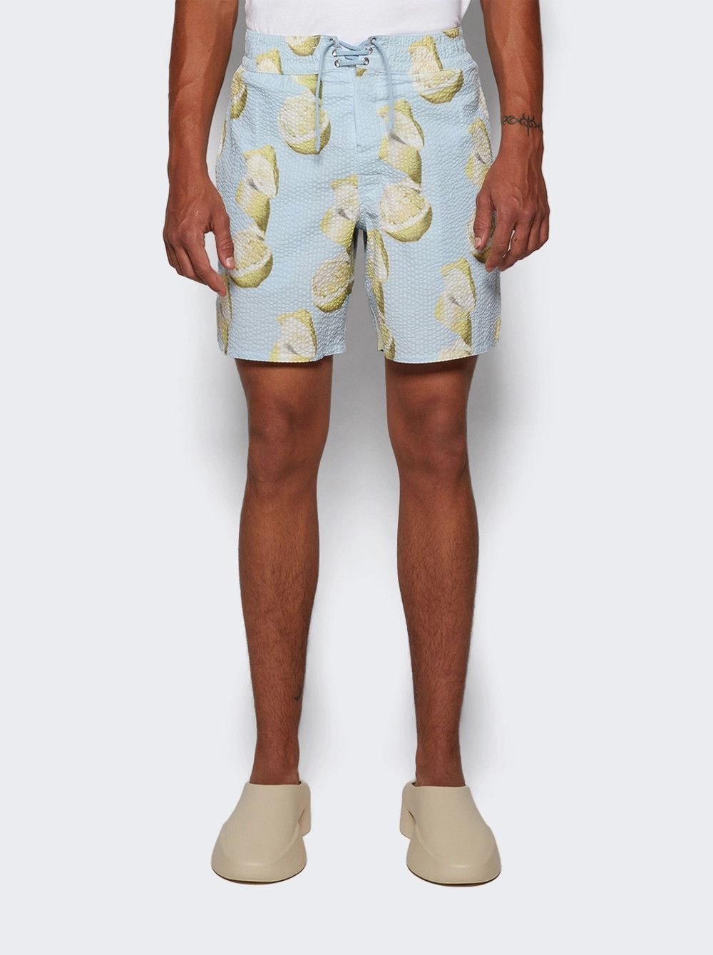 Givenchy o1mle0426 Cotton Seersucker Swim Shorts in Blue Size US 34 / EU 50 - 3 Thumbnail