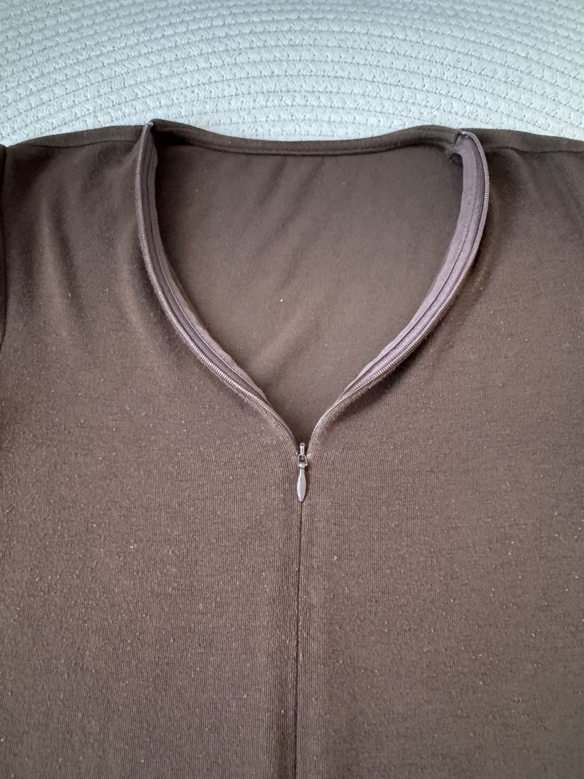Other Rarely alike Brown long sleeve zip up top Size S / US 4 / IT 40 - 4 Thumbnail