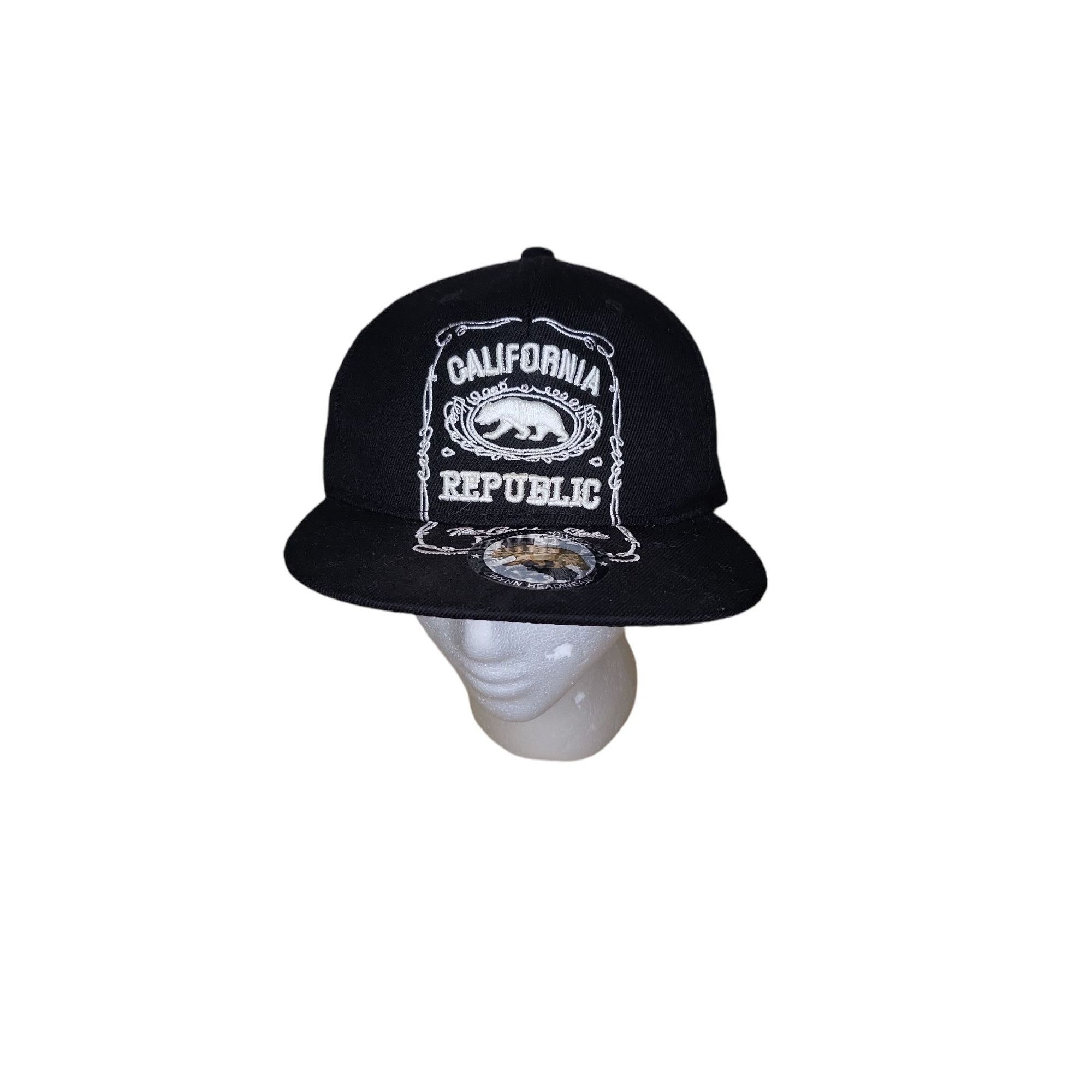 Other California Republic Snapback Hat Wynn Headwear Black White G Size ONE SIZE - 4 Thumbnail