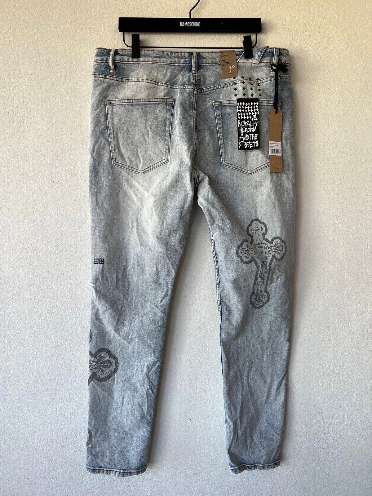 Ksubi new Ksubi mens denim jean chitch blue kut out nimbus 40 xl Size US 40 / EU 56 - 5 Thumbnail
