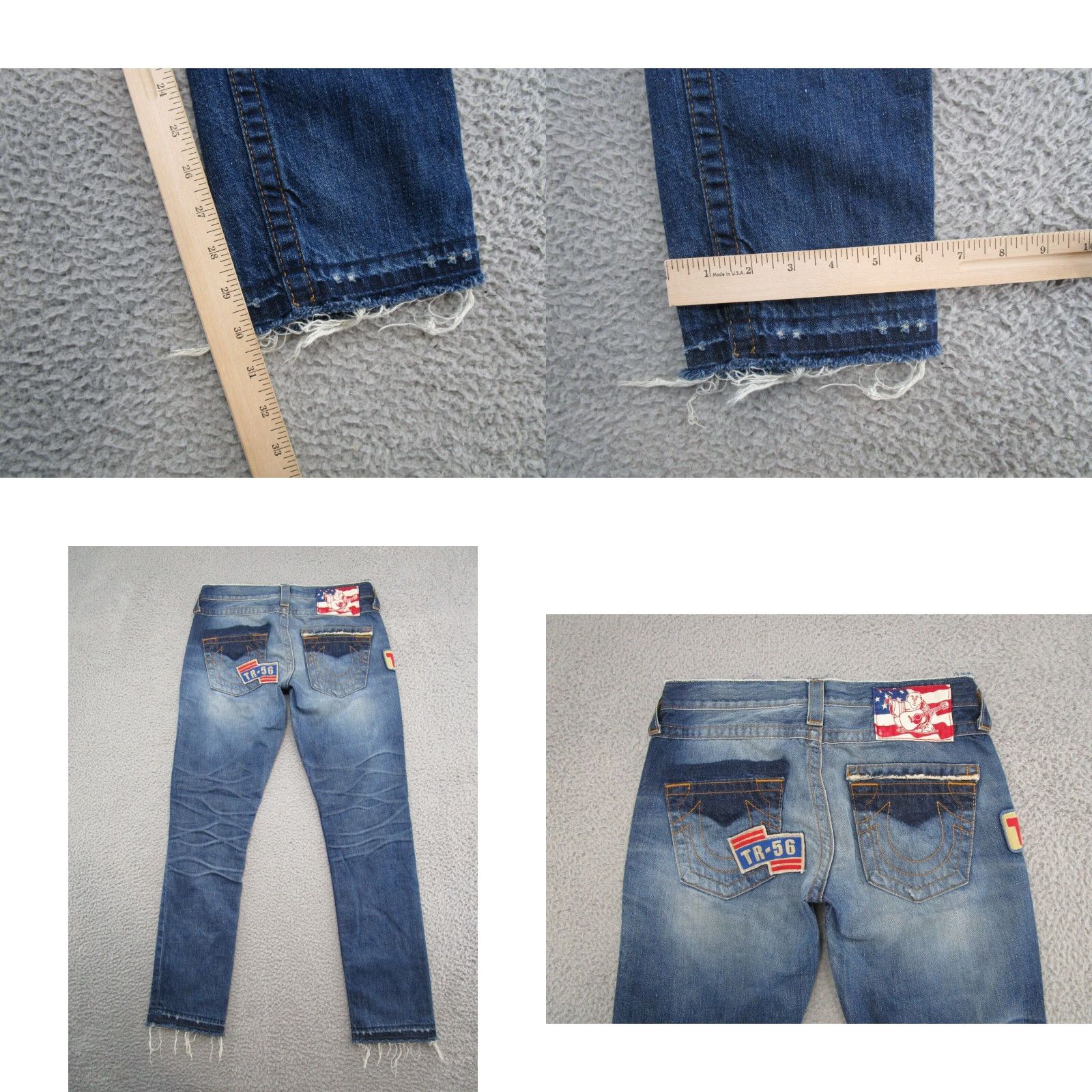 True Religion True Religion Jeans Patch Patchwork Denim Button Fly Raw Hem Size 26 USA Men’s Skinny Blue 30 Inseam Size US 26 / EU 42 - 9 Thumbnail