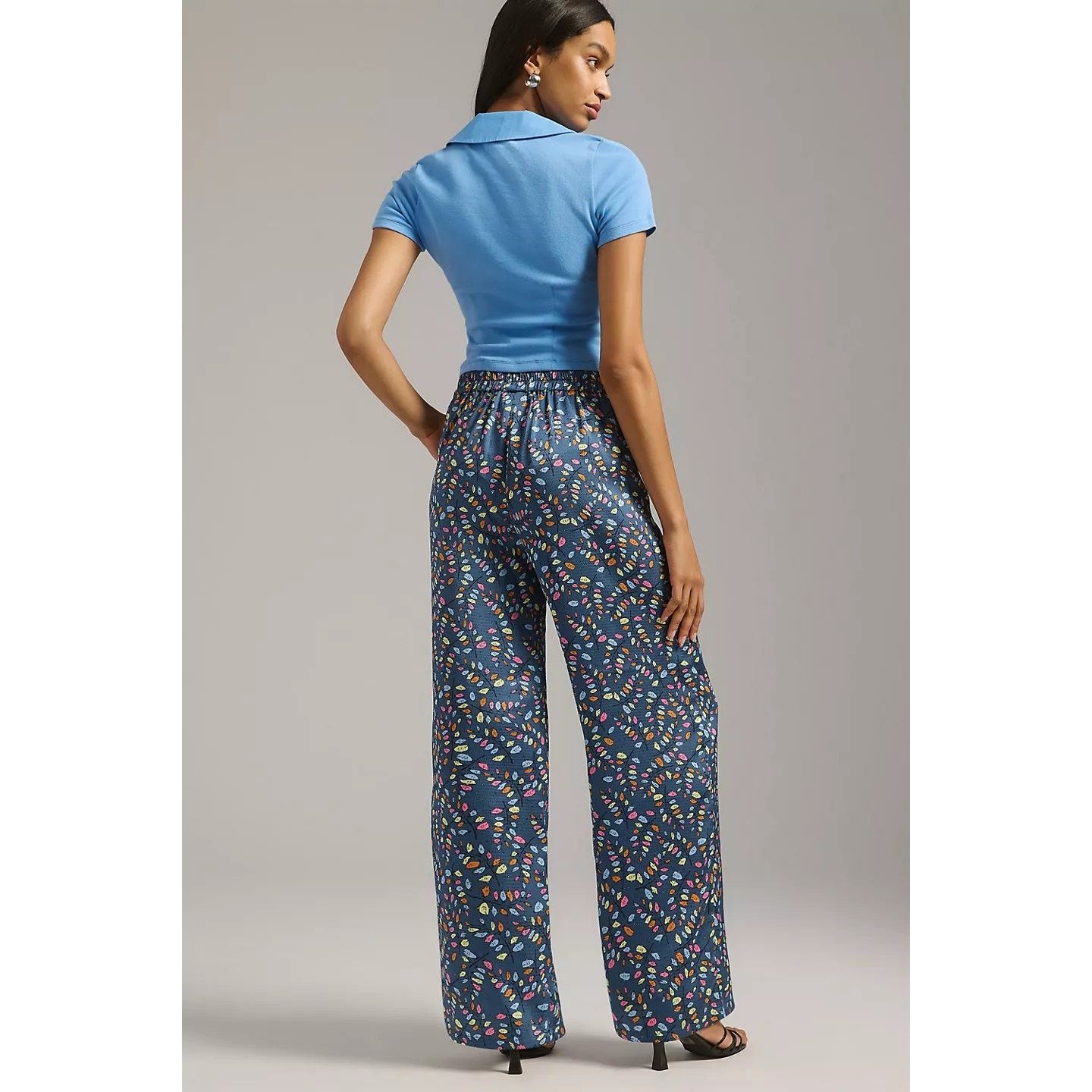 Anthropologie New Anthropologie Stella Nova Wide-Leg Pants $199 Blue Size 28" / US 6 / IT 42 - 4 Thumbnail