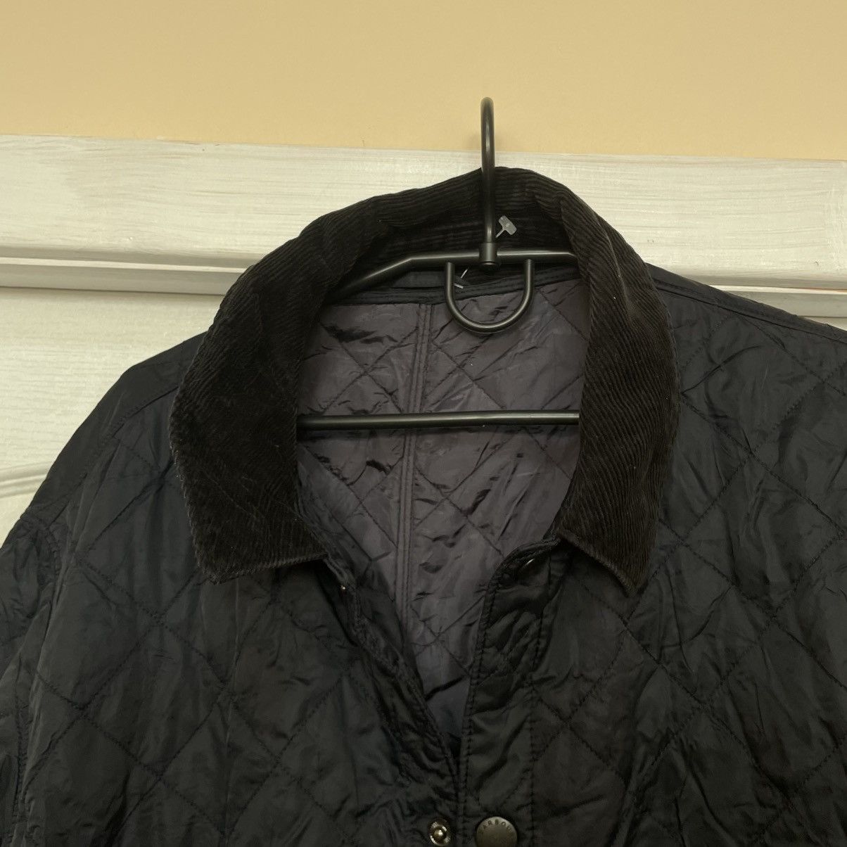 Barbour × Designer Barbour Quilted jacket men’s Navypadded Powell Quilt cot Size US XL / EU 56 / 4 - 4 Thumbnail