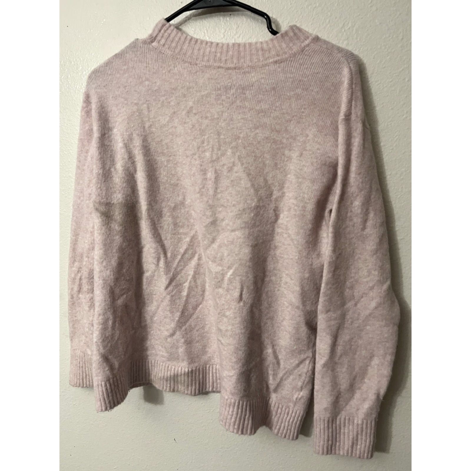Loft Ann Taylor Loft Pink Long Sleeve Acrylic Blend Knit Crew Neck Sweater Size M Size M / US 6-8 / IT 42-44 - 2 Thumbnail