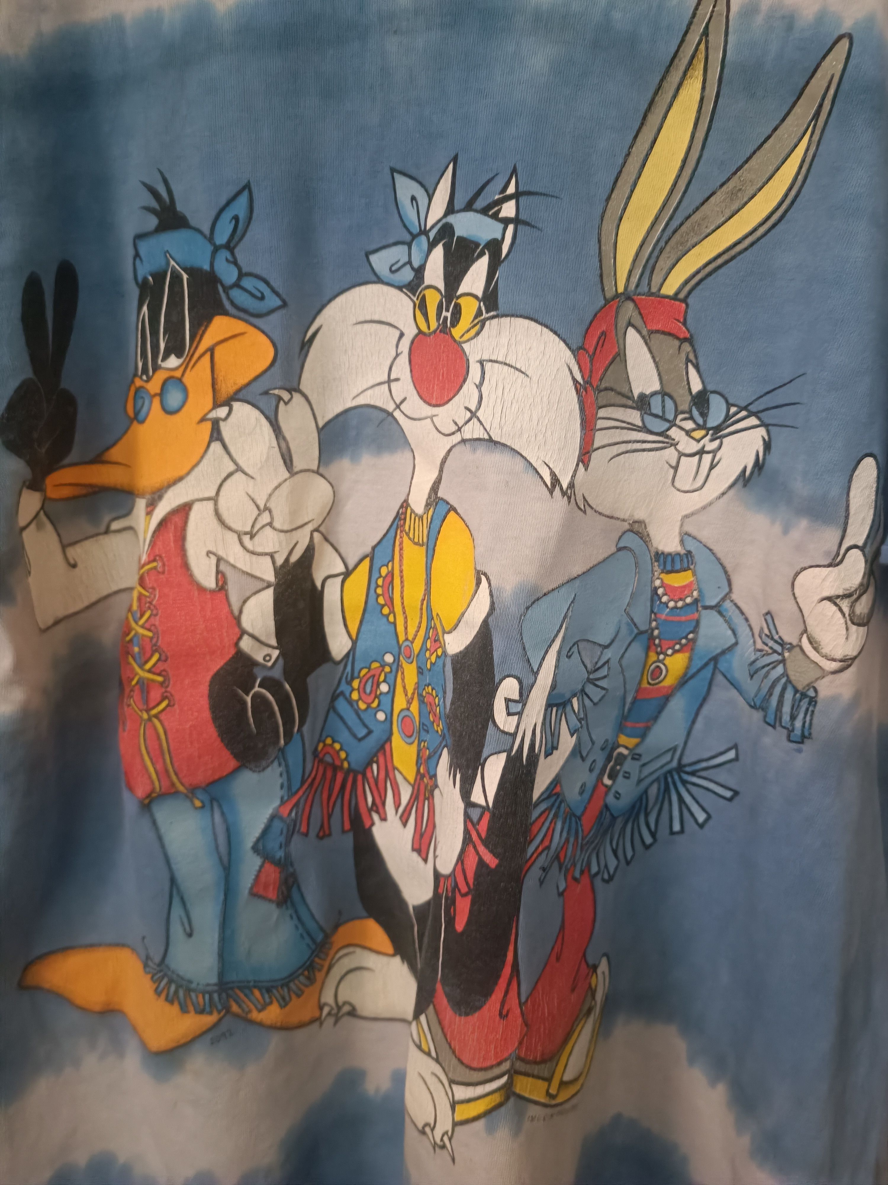 Cartoon Network ♦️Vintage 1993 Jerry Leigh looney tunes Hippies tee Size US XL / EU 56 / 4 - 5 Thumbnail