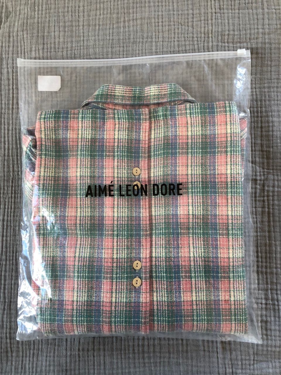 Aime Leon Dore Aime Leon Dore Leisure Shirt Pink Green Plaid XS NWT ALD Size US XS / EU 42 / 0 - 9 Thumbnail