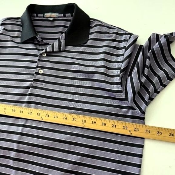 Peter Millar Peter Millar Summer Comfort Light Purple Striped Performance Golf Polo Men LARGE Size US L / EU 52-54 / 3 - 5 Thumbnail