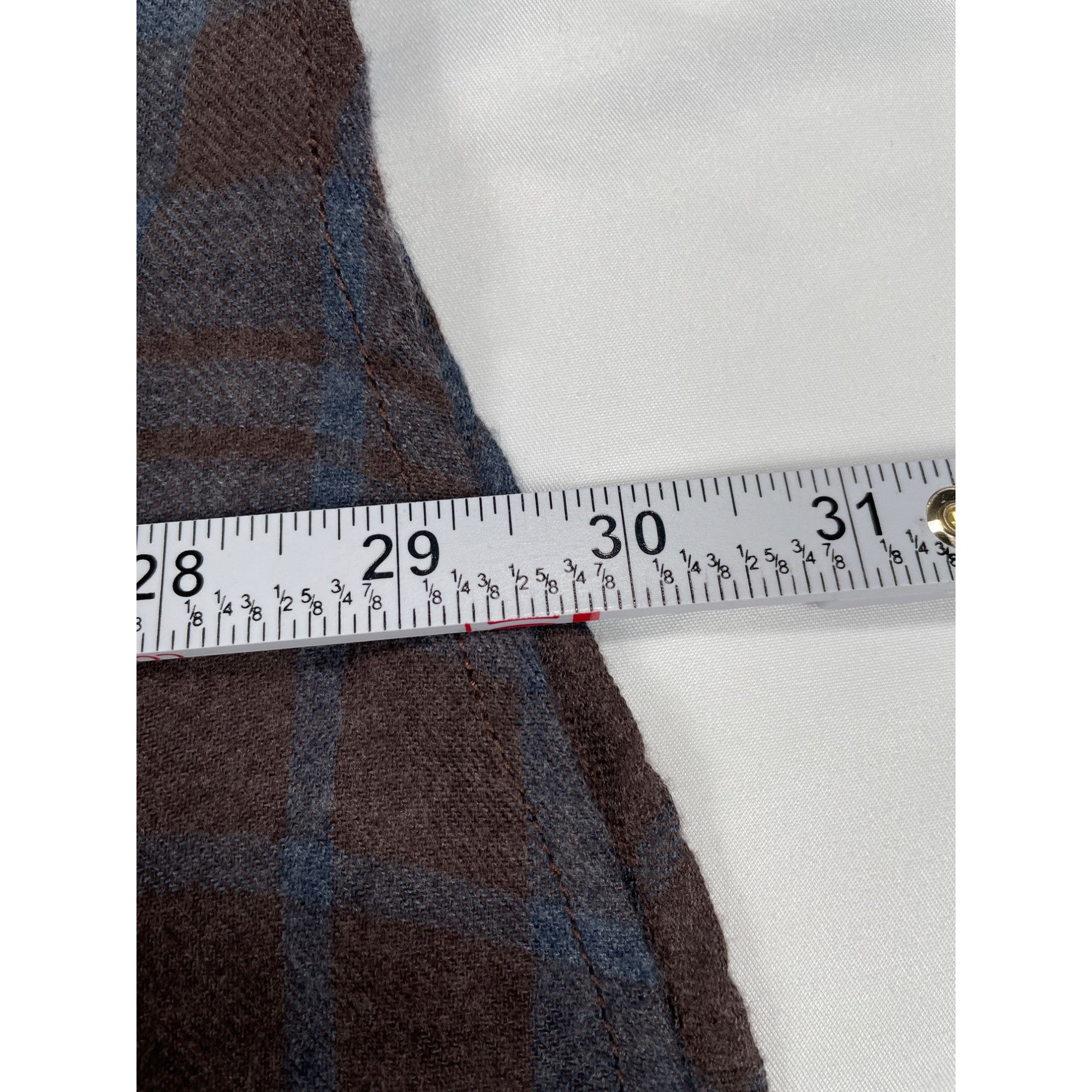 Weatherproof WeatherProof SKU 7646 Mens Brown And Blue Plaid Button Up Sh Size US XL / EU 56 / 4 - 7 Thumbnail