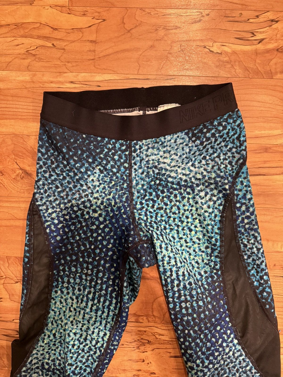 Nike Nike Pro Hypercool Blue & Black Printed - Size Medium Size 30" / US 8 / IT 44 - 2 Thumbnail