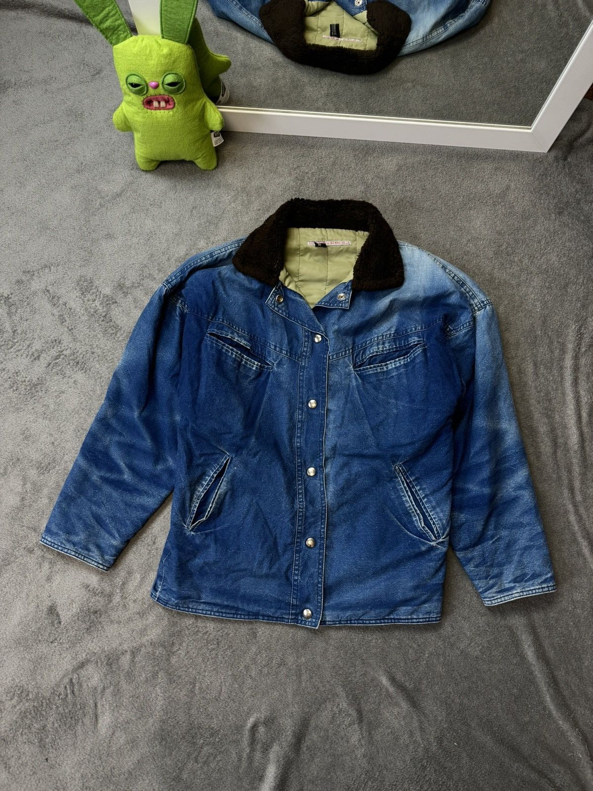 Vintage Vintage Elisabeth De Senneville Active Denim Faded Jacket Size US M / EU 48-50 / 2 - 2 Thumbnail