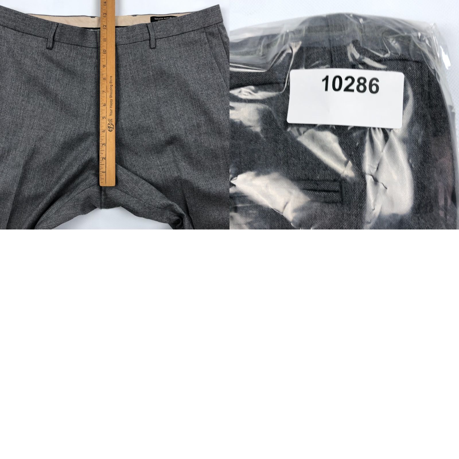 Banana Republic Banana Republic Pants 36x32 Gray Flannel Wool Trousers Tailored Slim Fit University Ivy League Dress Pants Mens Regular Slim Front Flat Front Size US 36 / EU 52 - 9 Thumbnail