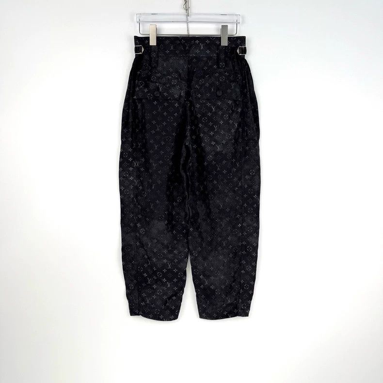 Louis Vuitton Louis Vuitton Dirty black and grey silk cropped pants with Size US 42 / EU 58 - 4 Thumbnail