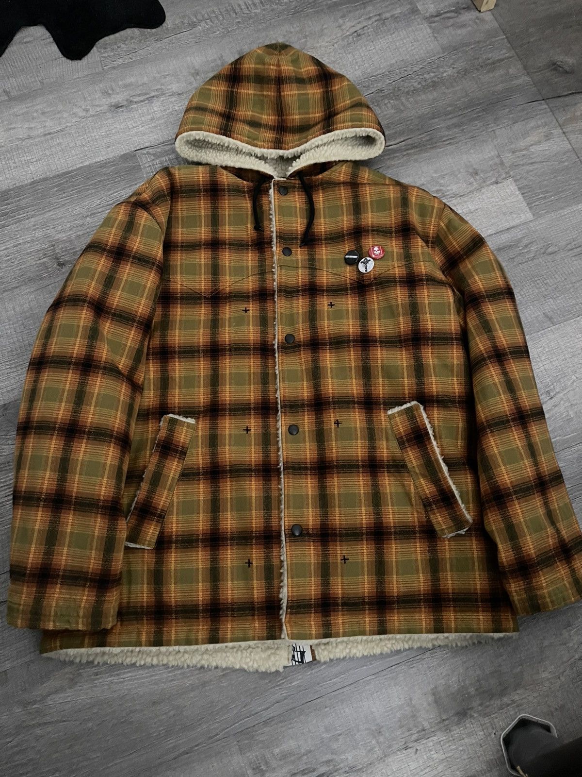 ジャケット・アウター Supreme x Number (N)ine Plaid Coat Buy Supreme x Number (N)Ine Faux Shearling Hooded Coat 'Plaid