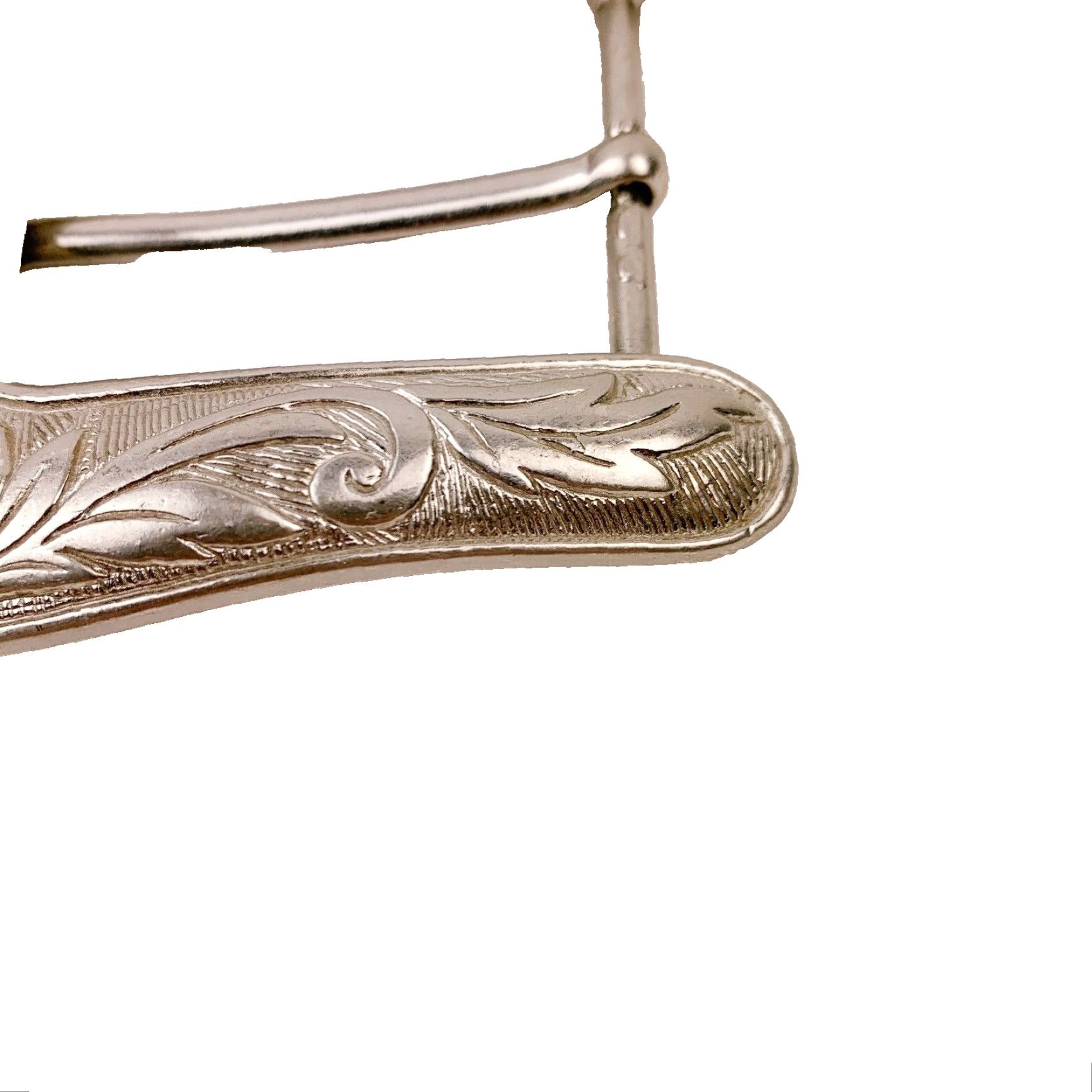 Vintage VINTAGE Kippys Floral Ornate Silver Tone Metal Wide Belt Buckle 3.25" x 3.5" Women Belt Buckle Silver Floral 1980s Women Size ONE SIZE - 2 Thumbnail