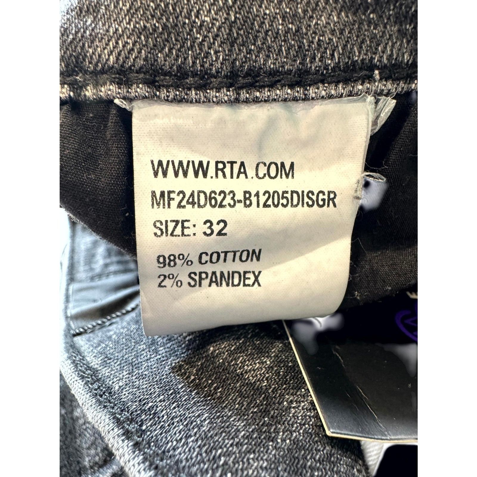 Rta RTA Embroiderded Logo Grey Wash Jeans Size US 32 / EU 48 - 3 Thumbnail