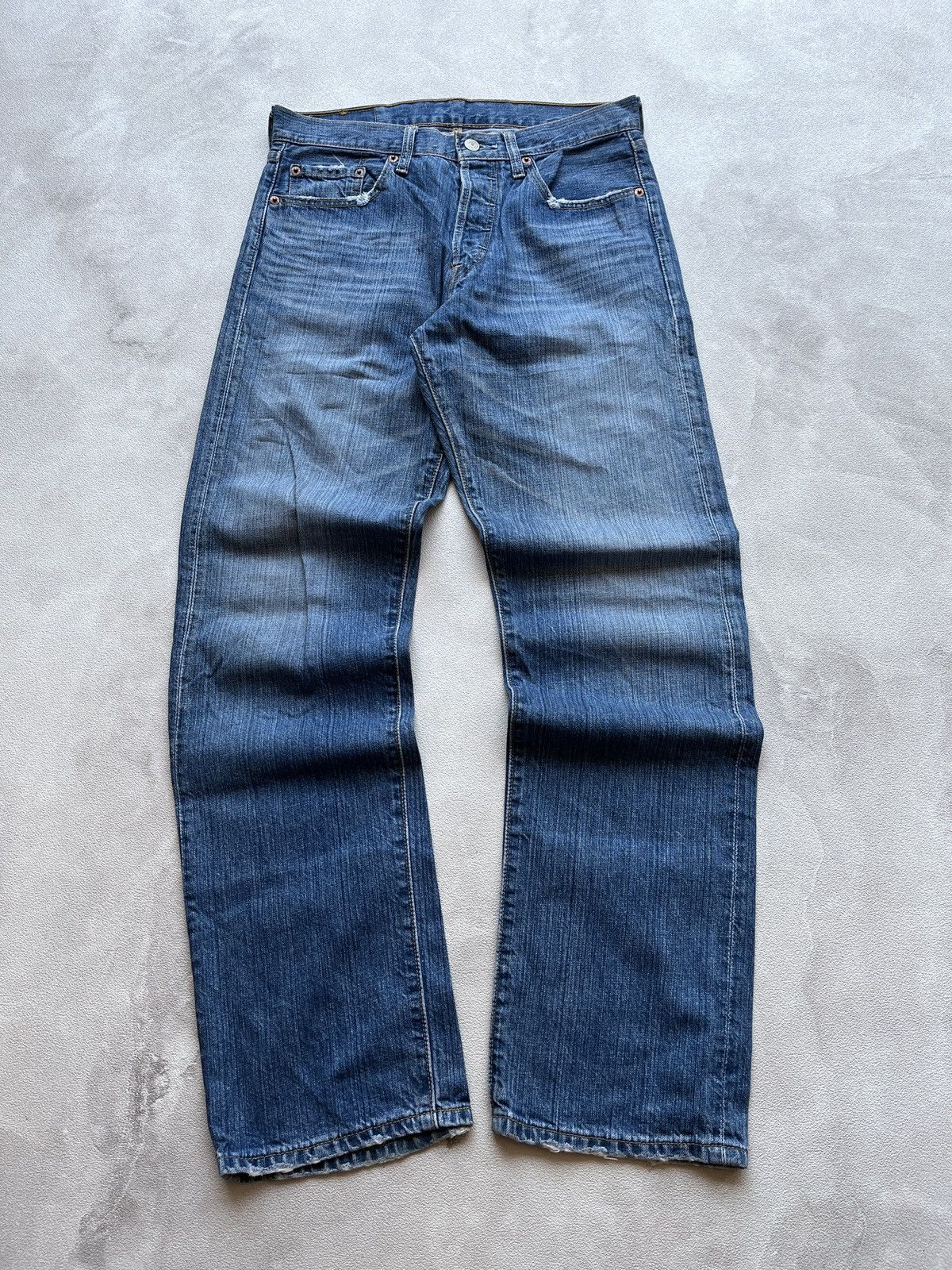 Levi's vintage levi's 501 Button Fly Blue Size US 30 / EU 46 - 2 Thumbnail